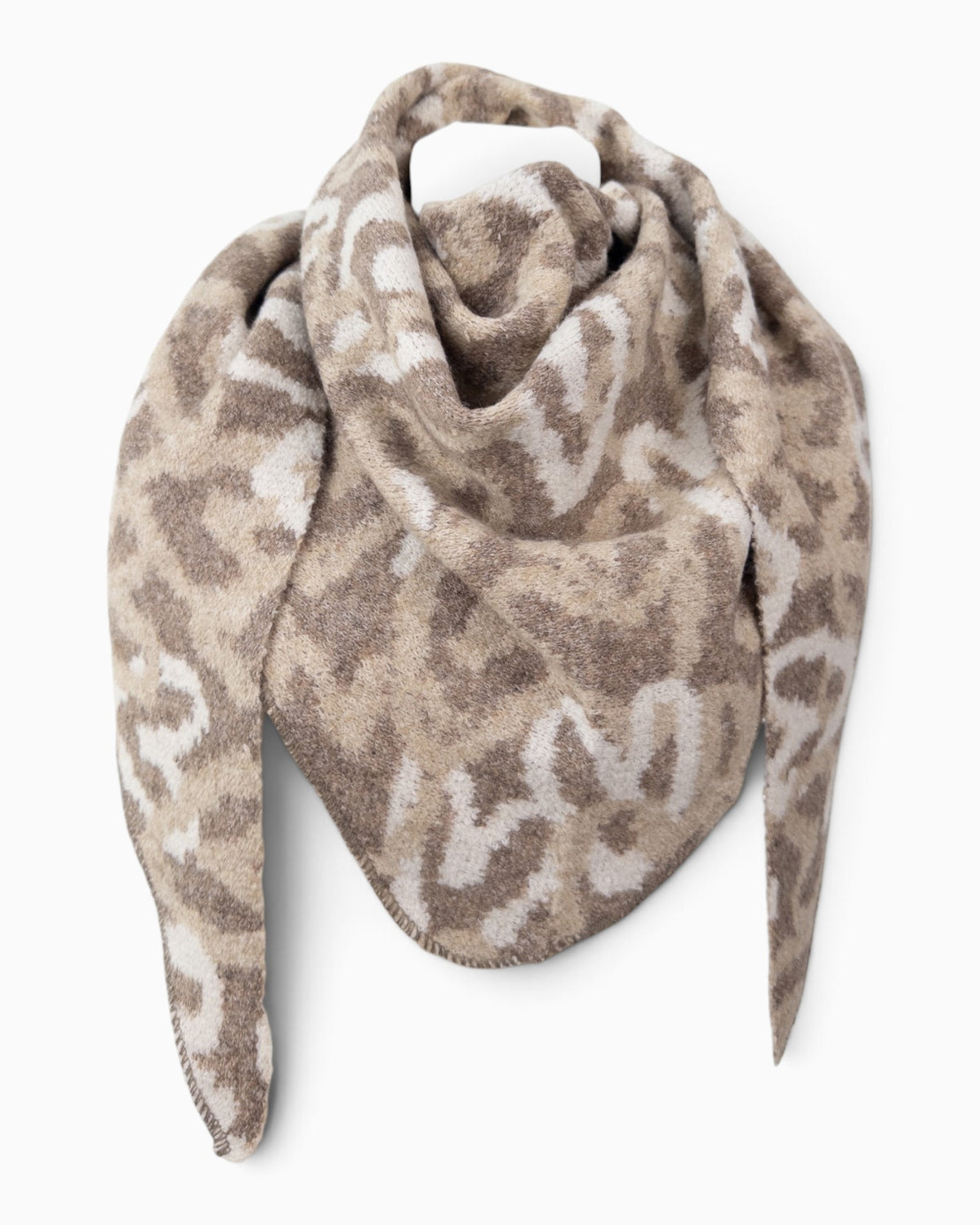 Dreieckstuch Herz beige taupe