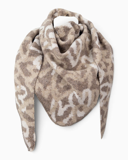 Dreieckstuch Herz beige taupe