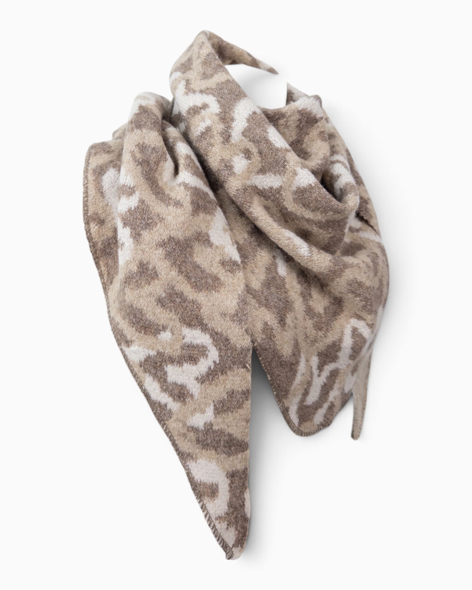 Dreieckstuch Herz beige taupe