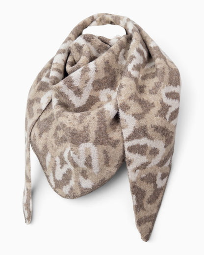 Dreieckstuch Herz beige taupe
