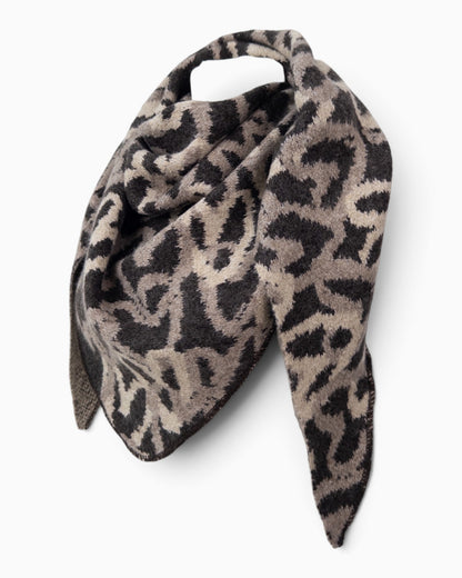 Dreieckstuch Herz taupe schwarz