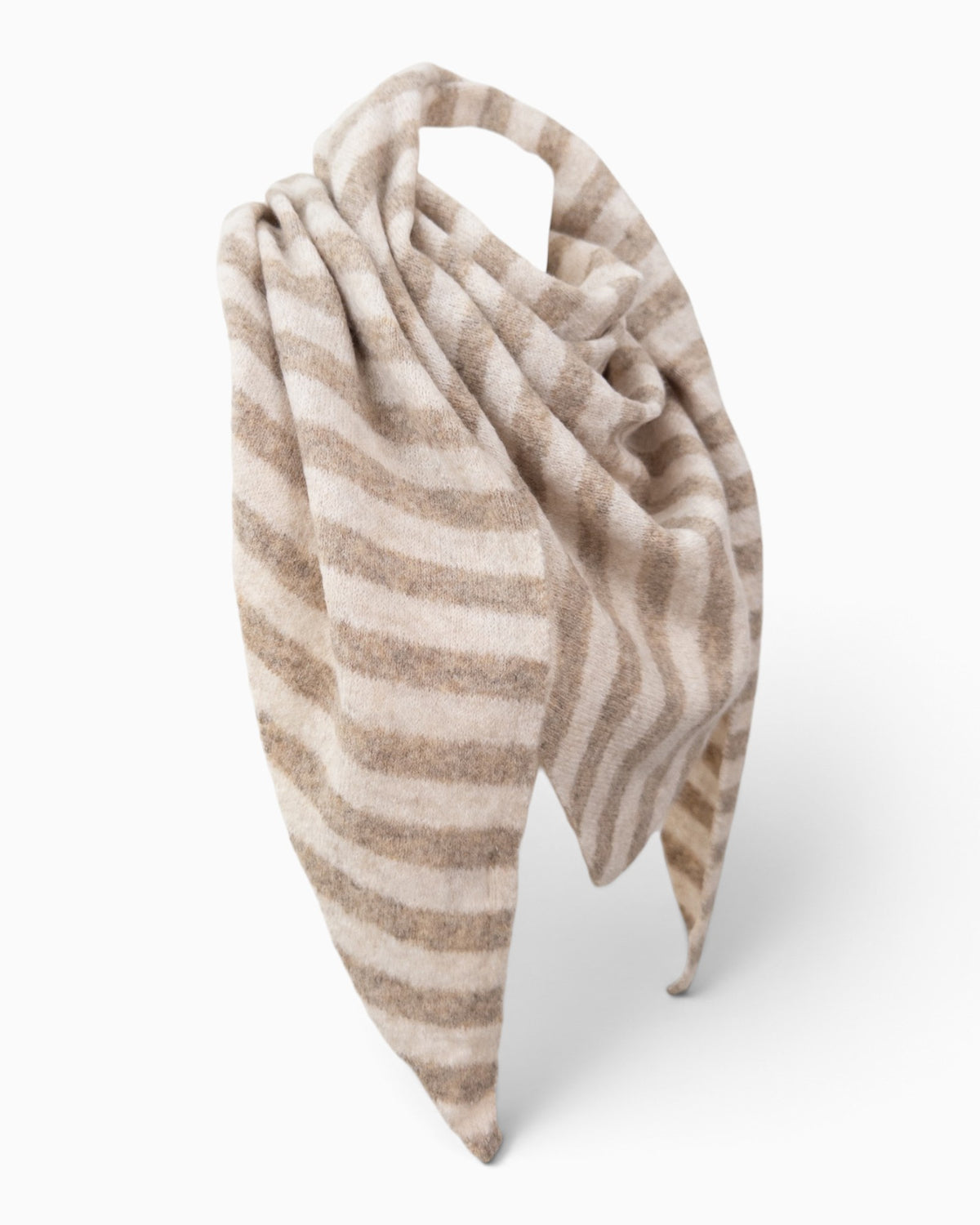 Dreieckstuch Streifen taupe creme
