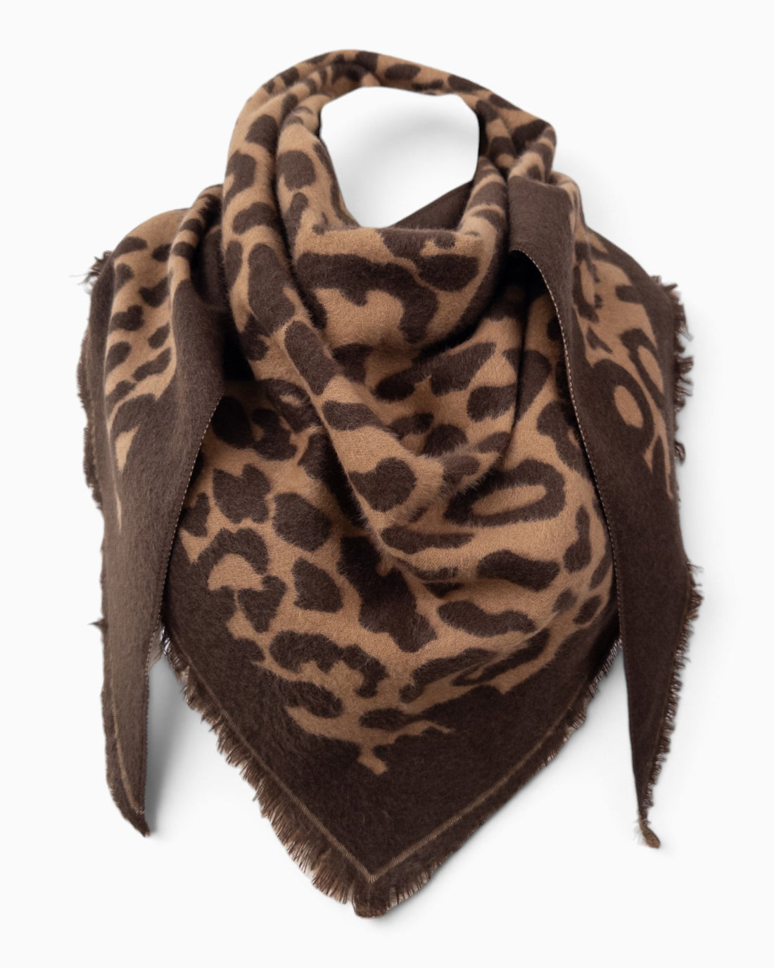 Wende-Dreieckstuch Leo camel dunkelbraun