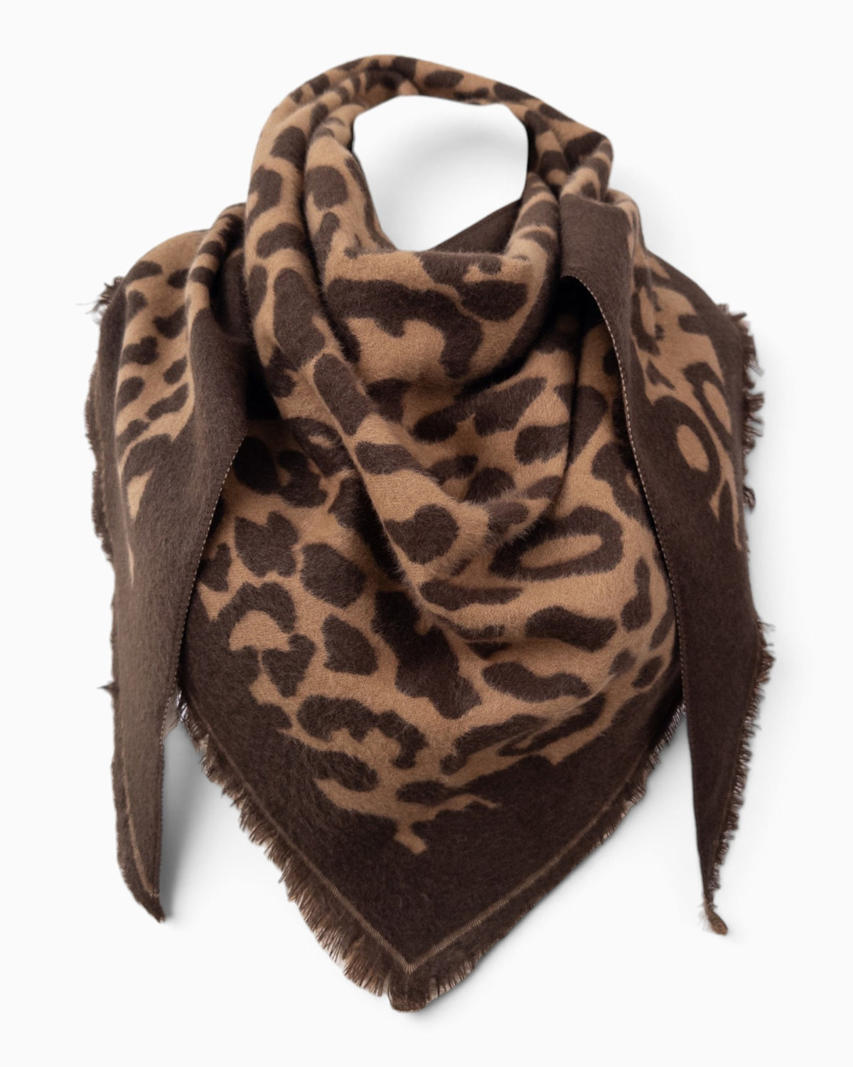 Wende-Dreieckstuch Leo camel dunkelbraun