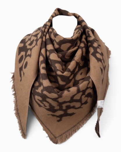 Wende-Dreieckstuch Leo camel dunkelbraun