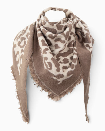 Wende-Dreieckstuch Leo creme taupe