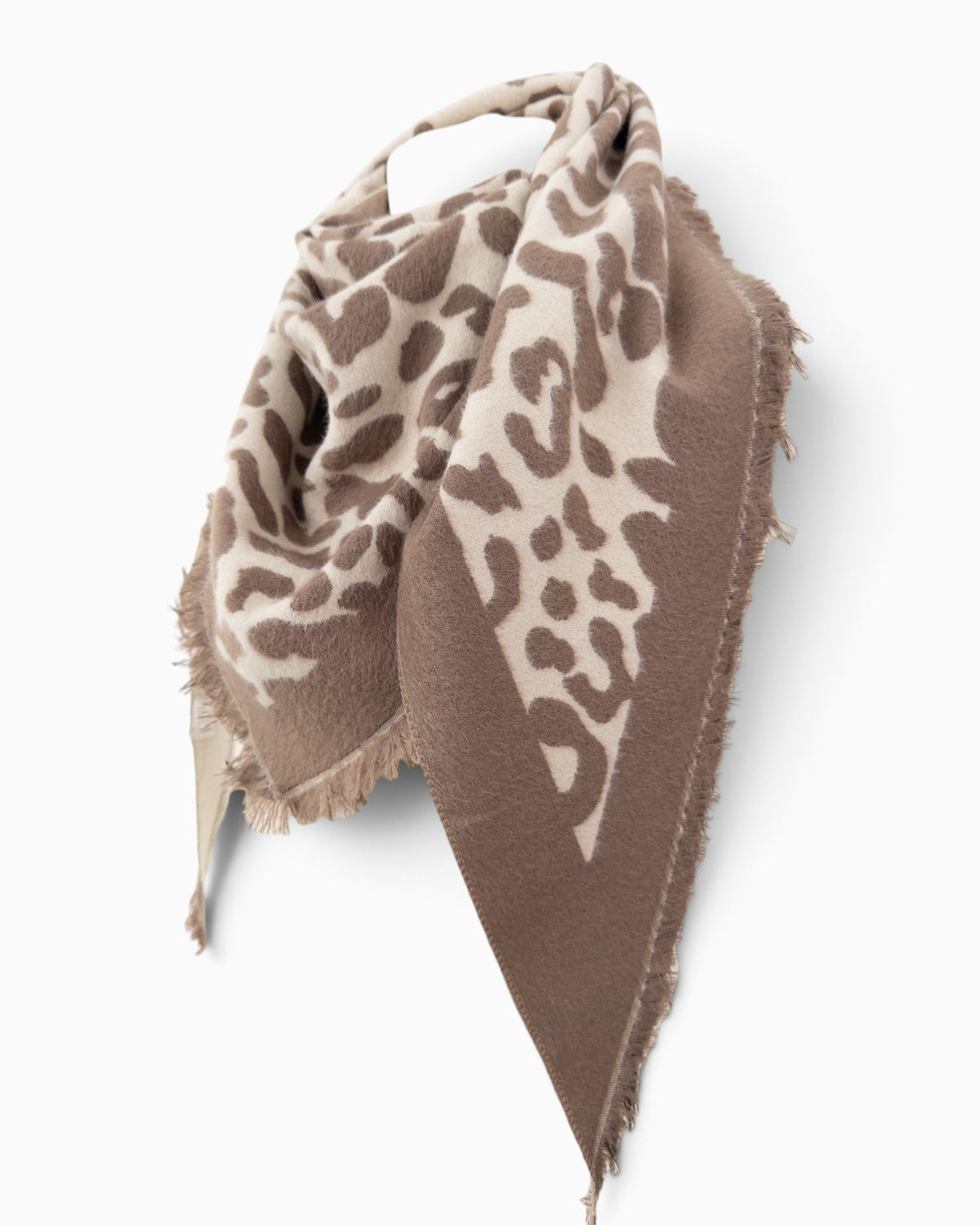 Wende-Dreieckstuch Leo creme taupe