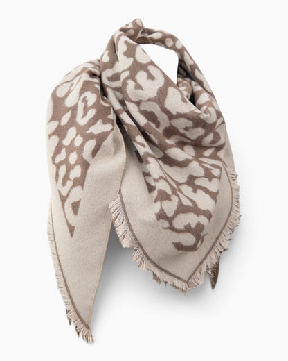 Wende-Dreieckstuch Leo creme taupe