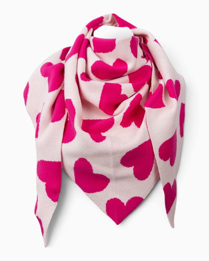 Dreieckstuch Herz rosé pink