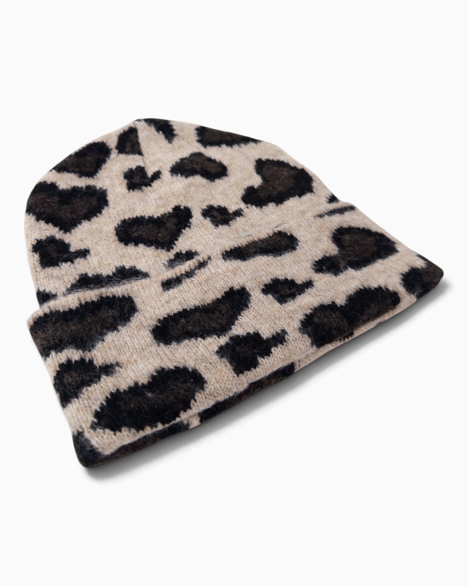 Mütze Leo Herz beige schwarz