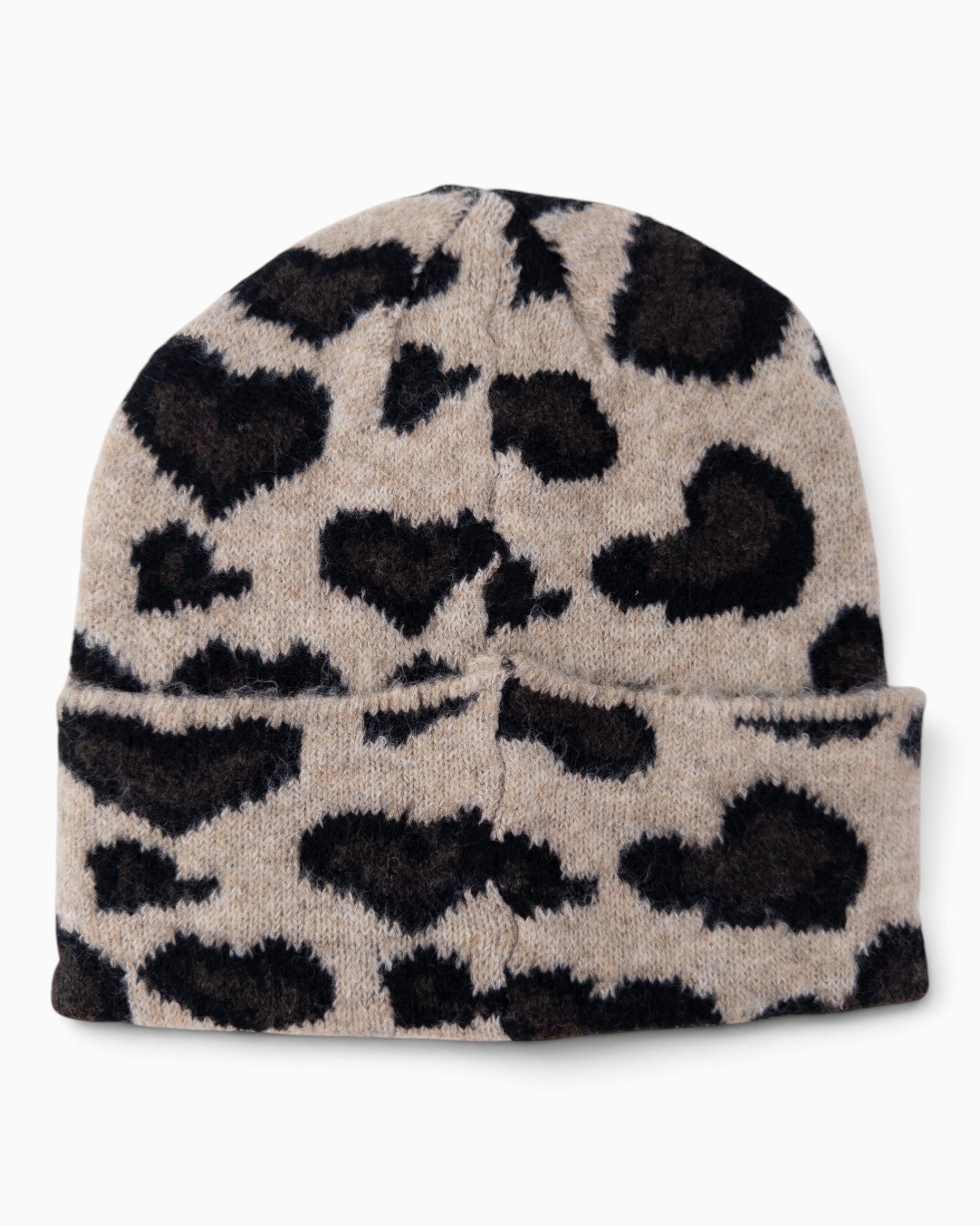 Mütze Leo Herz beige schwarz