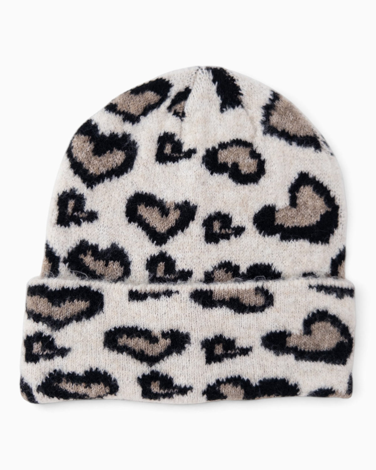 Mütze Leo Herz creme taupe