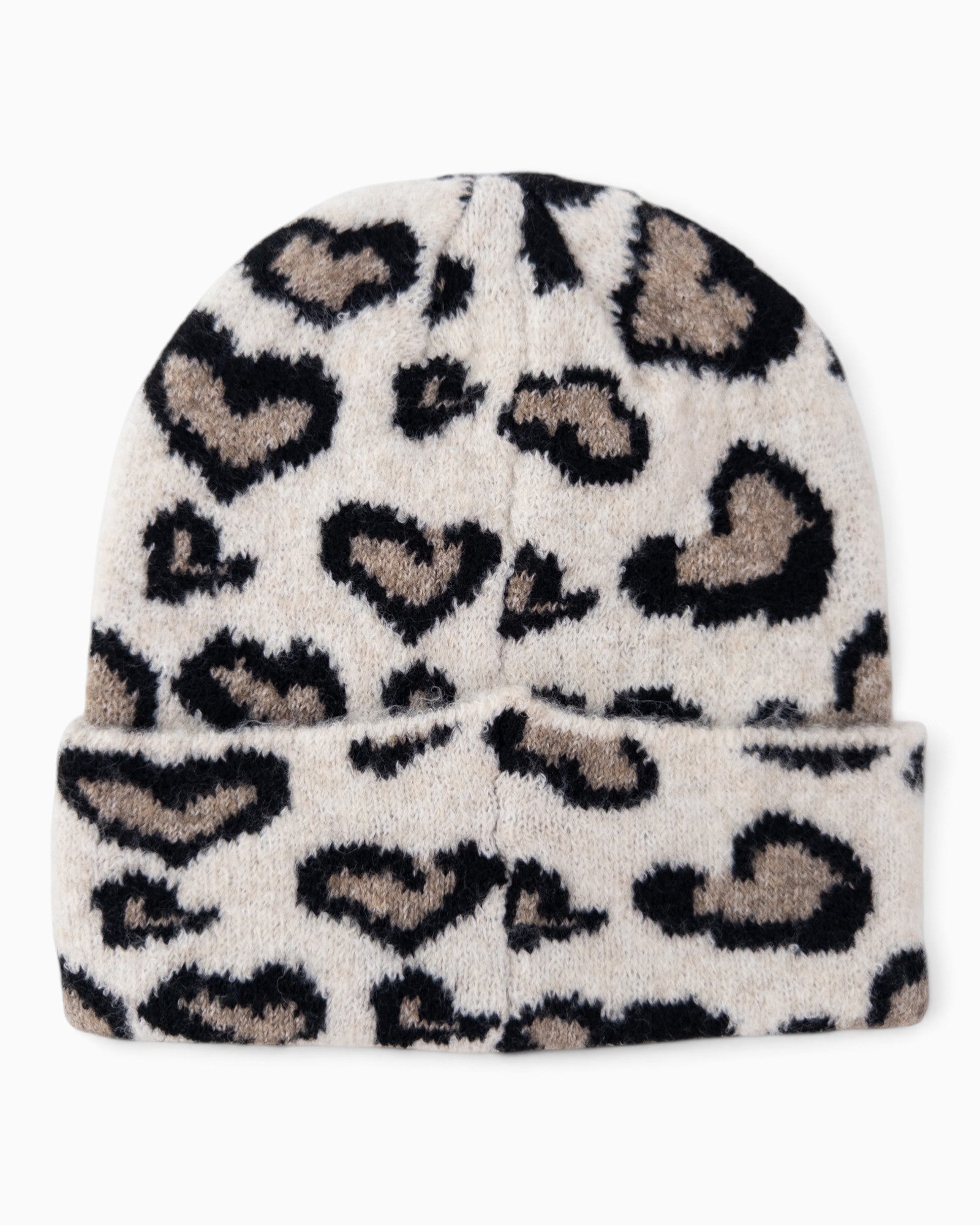 Mütze Leo Herz creme taupe