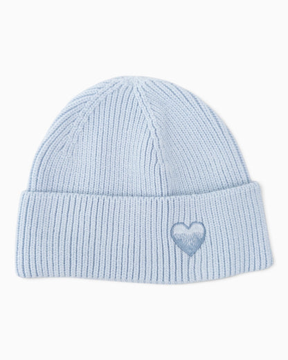 Mütze Herz hellblau