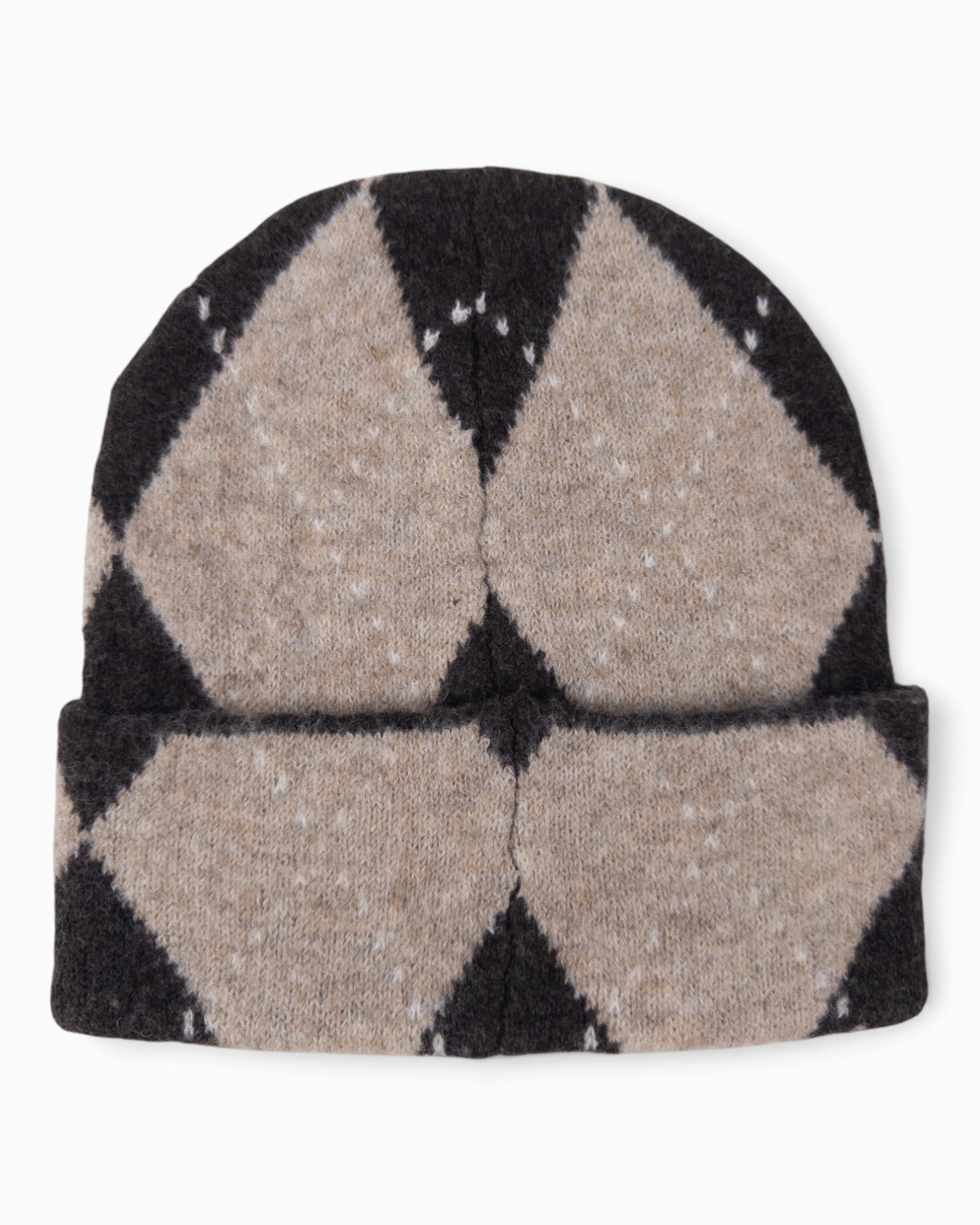 Mütze Karo beige anthrazit
