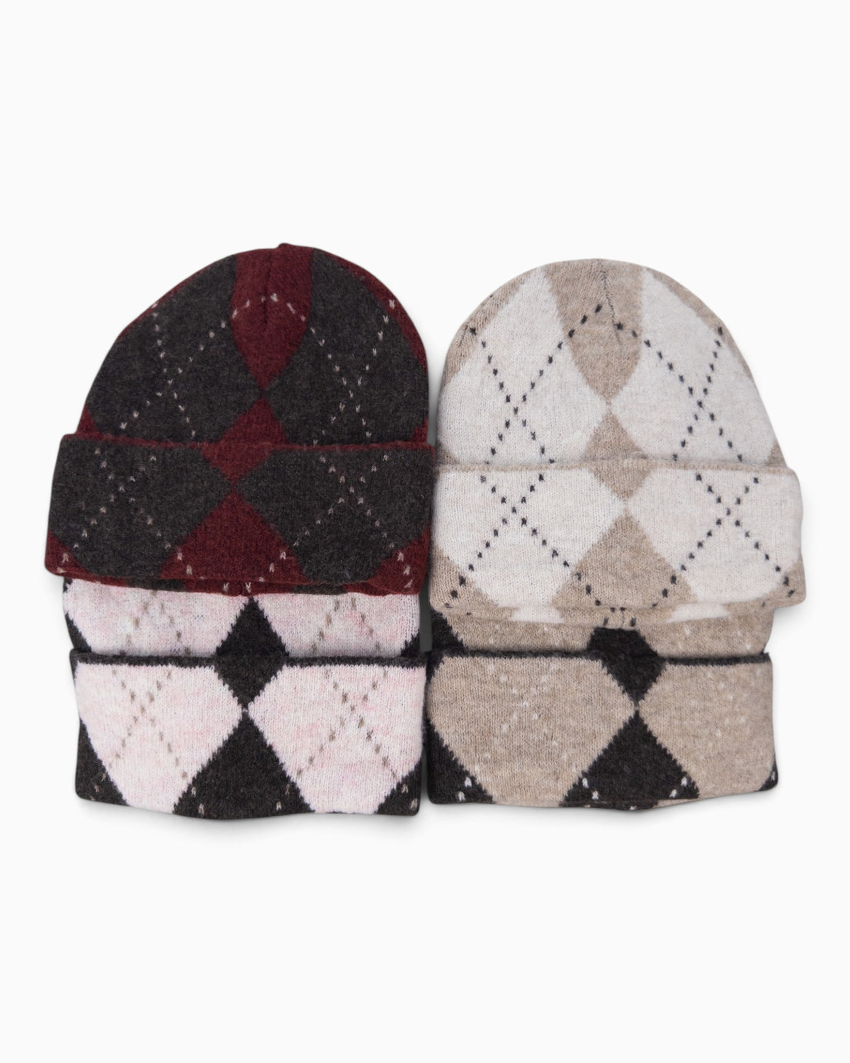 Mütze Karo beige anthrazit