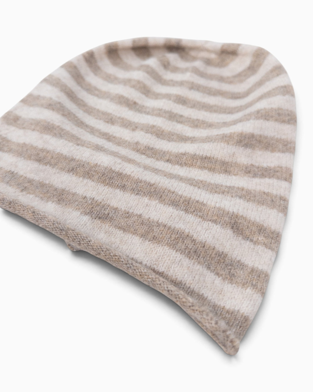 Mütze Streifen taupe creme