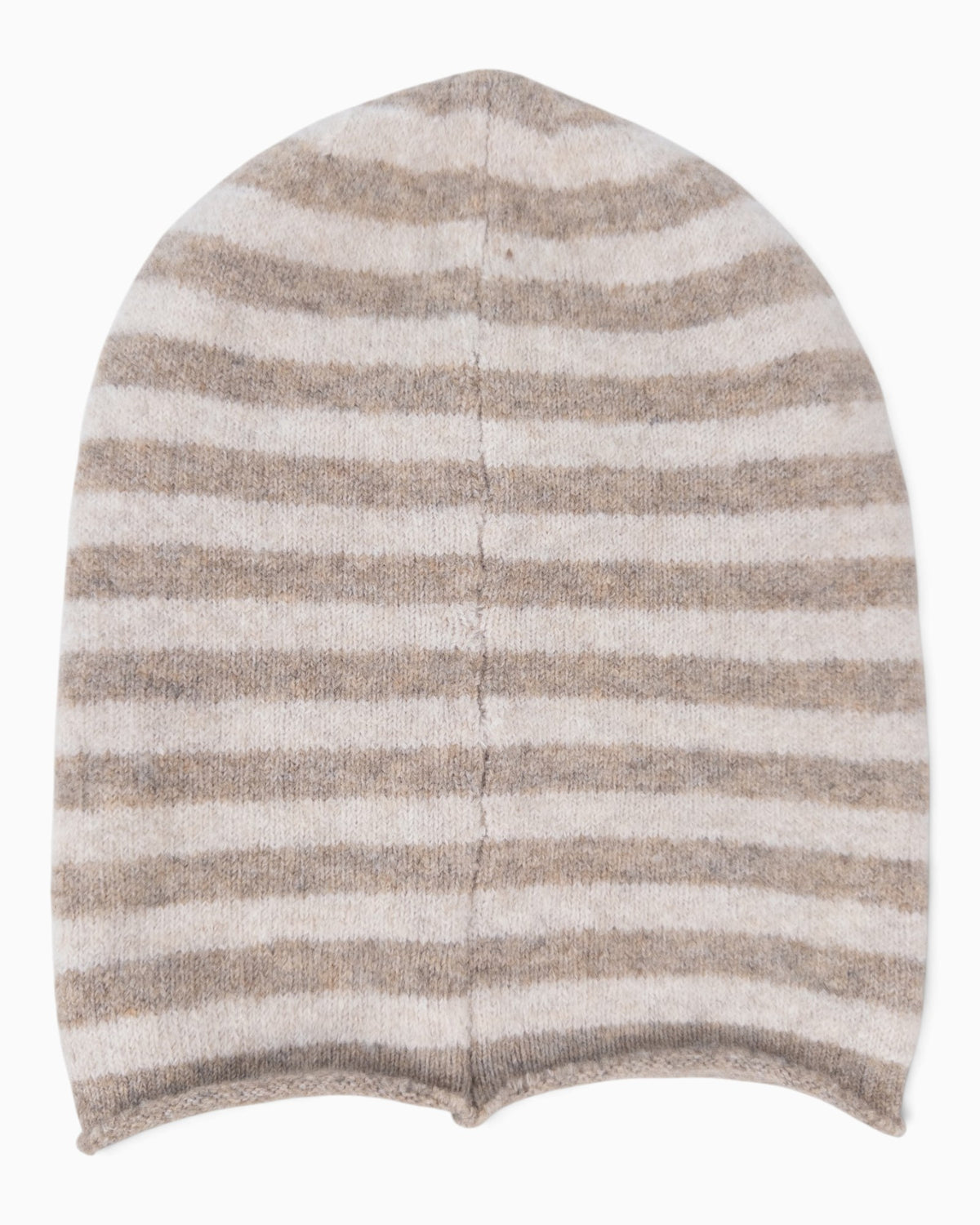 Mütze Streifen taupe creme