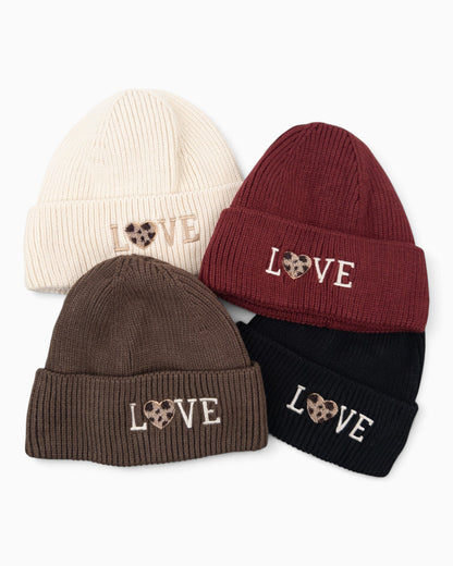 Mütze Love Herz creme