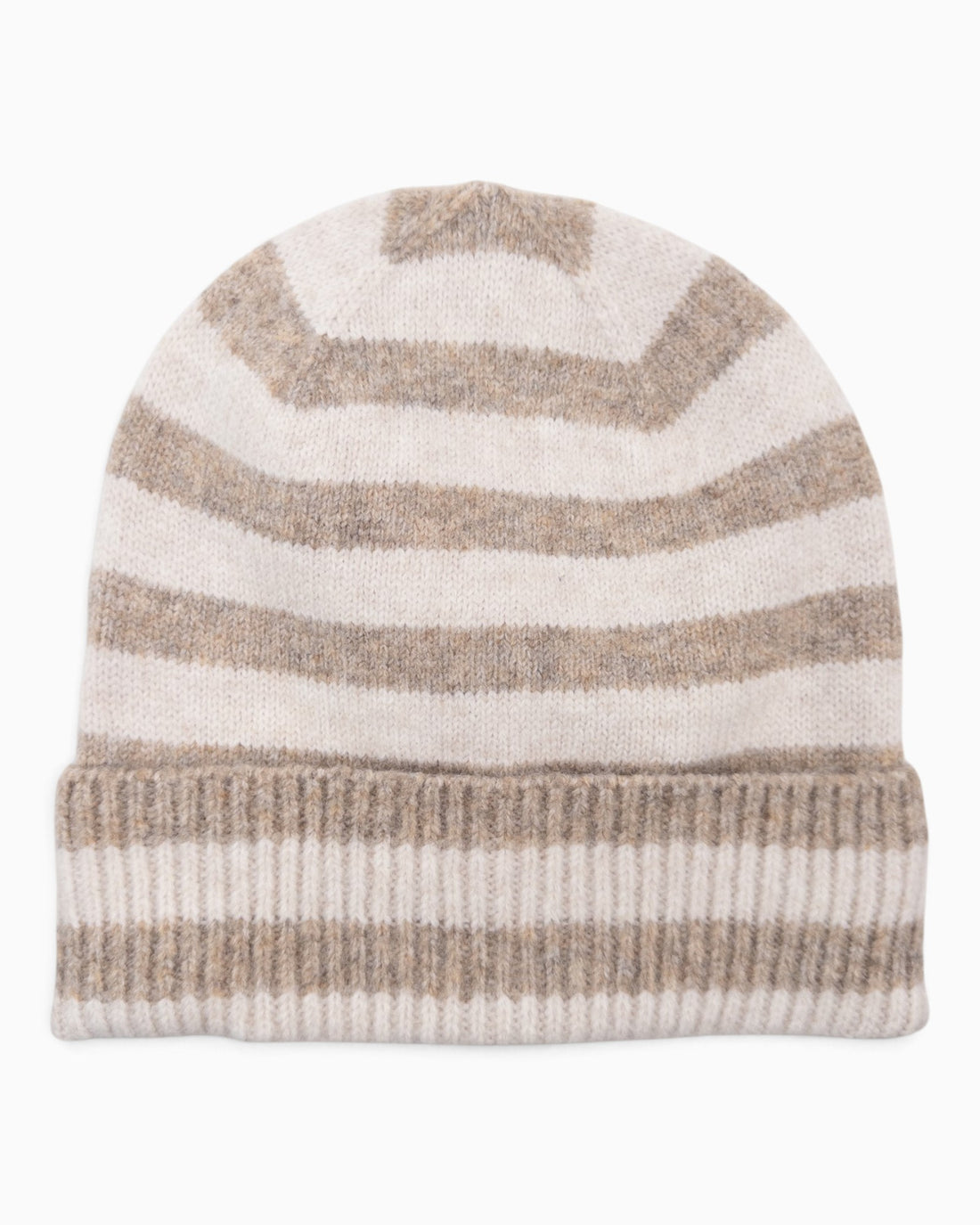 Mütze Streifen creme beige