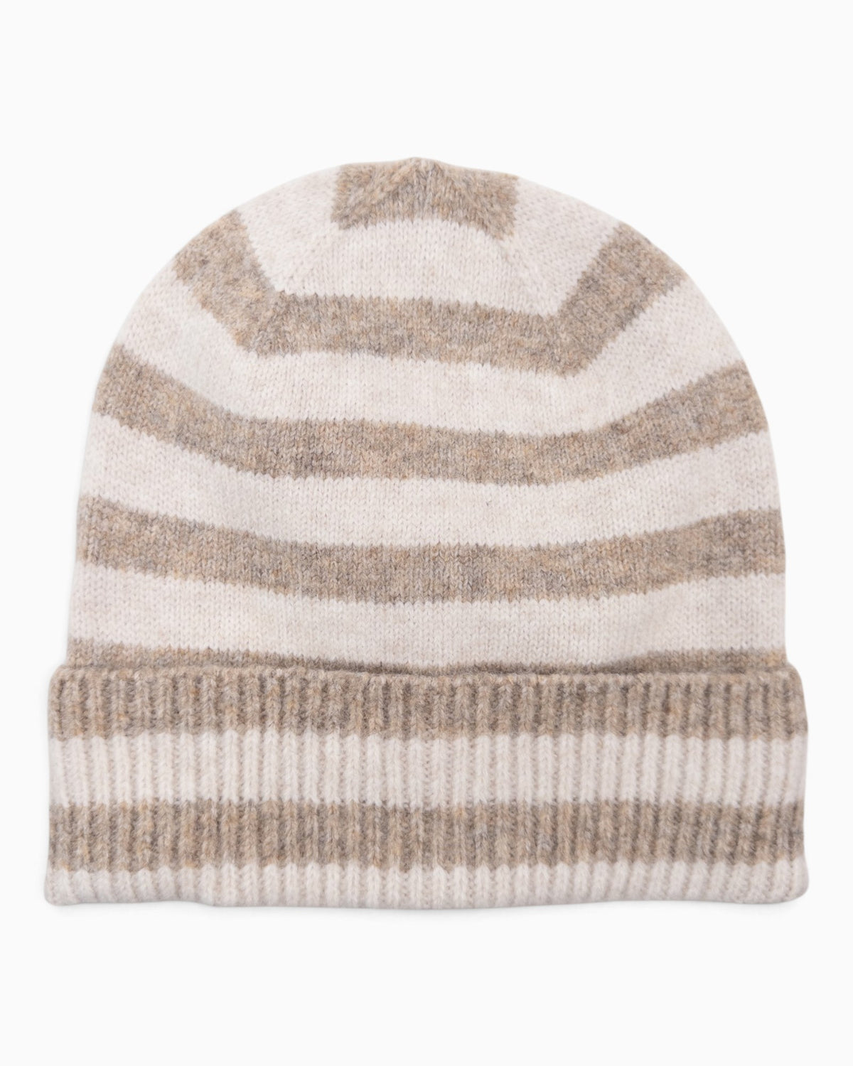 Mütze Streifen creme beige