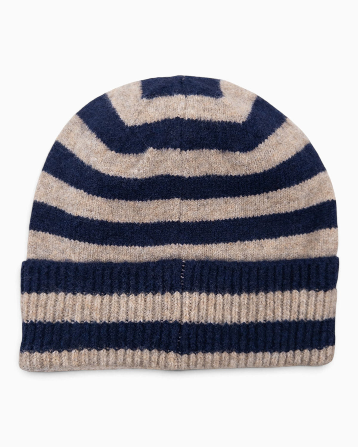 Mütze Streifen dunkelblau beige
