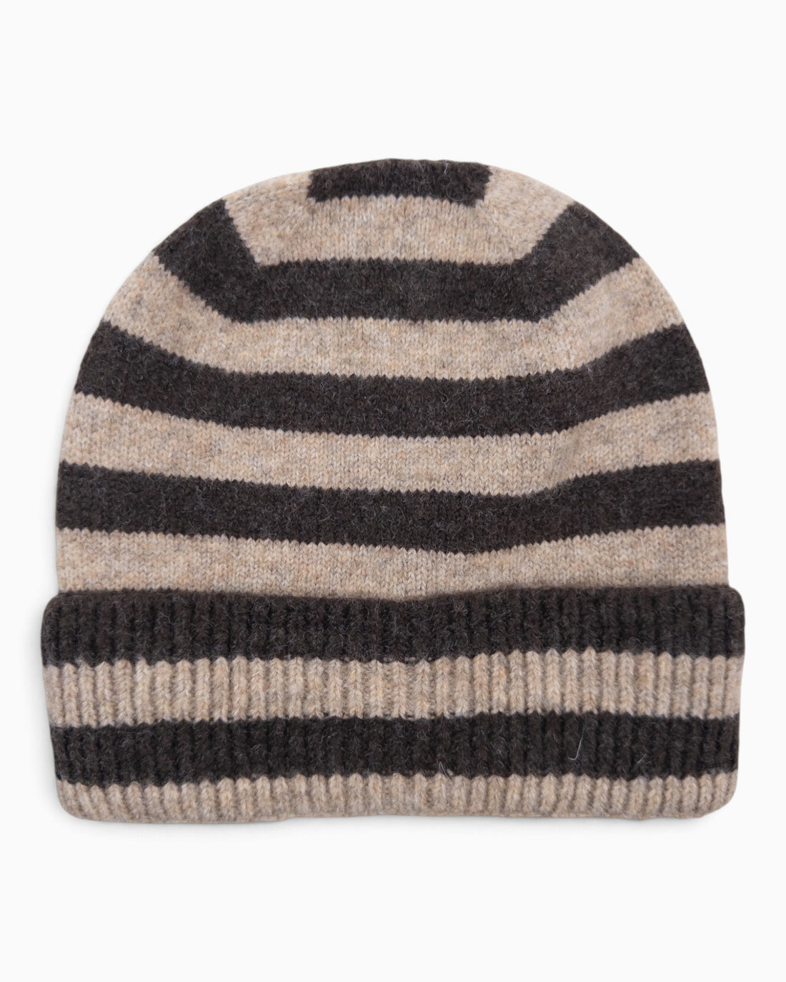 Mütze Streifen dunkelbraun beige