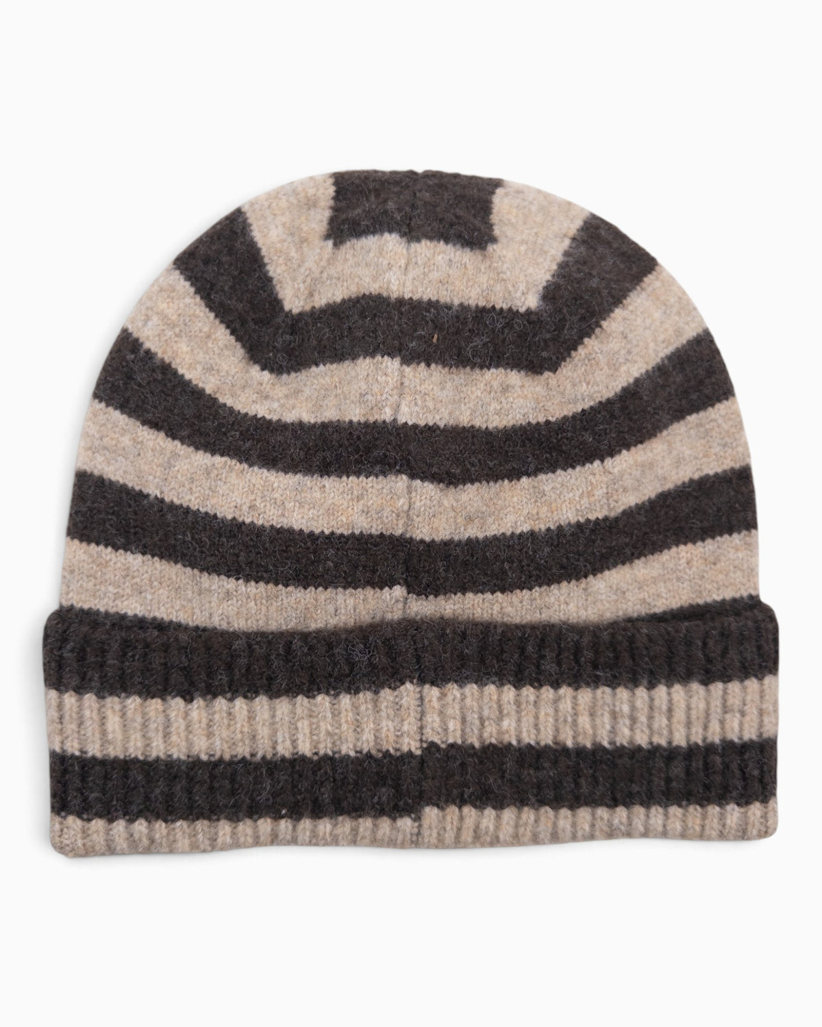 Mütze Streifen dunkelbraun beige