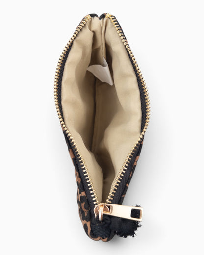 Kosmetiktasche Leo flach hellbraun