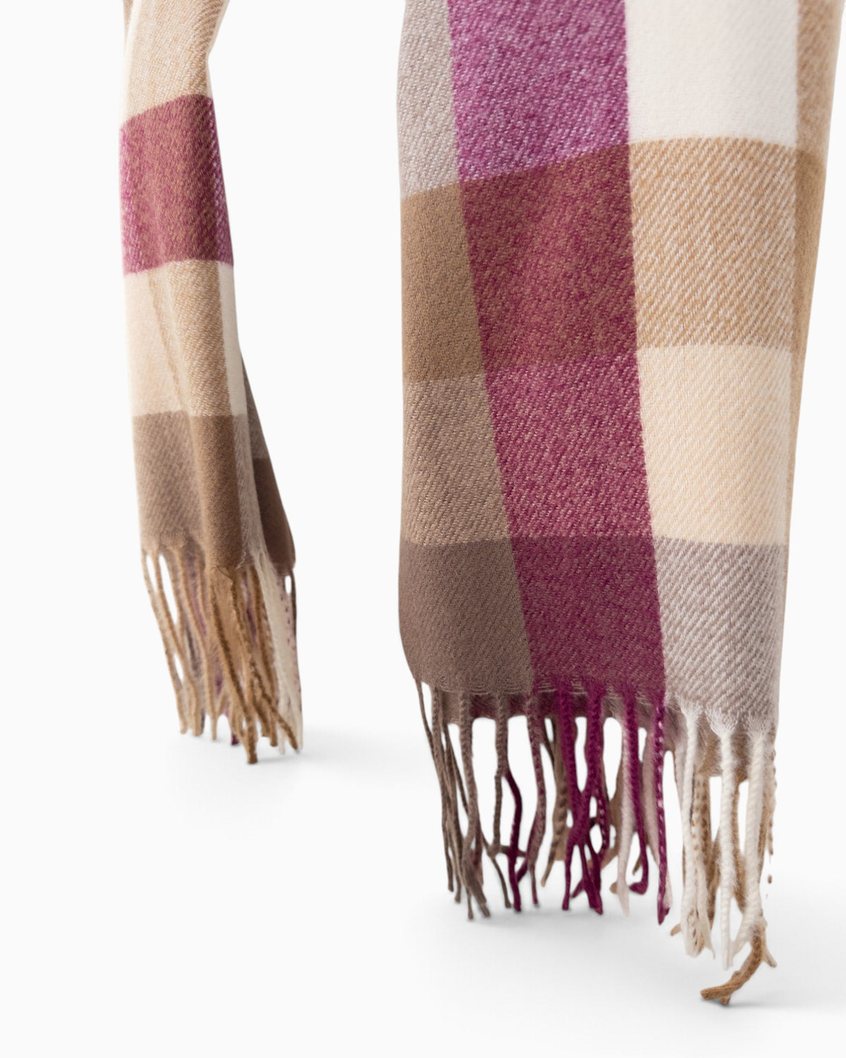 Schal Karo beige berry