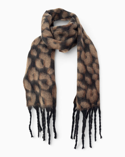 Leo Schal camel schwarz