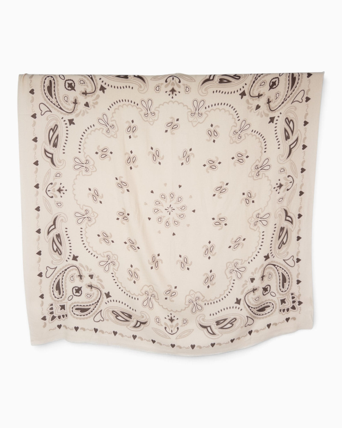 Quadratisches Tuch Paisley beige