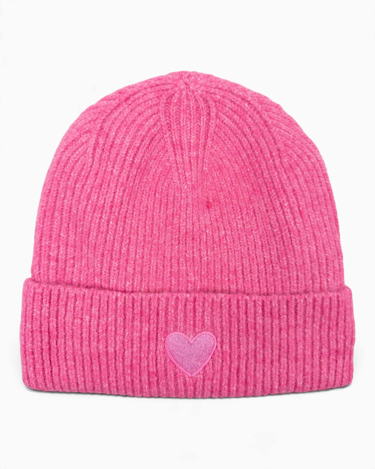 Mütze Herz meliert pink