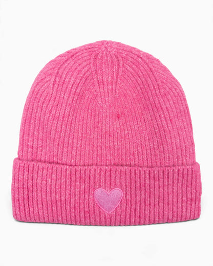 Mütze Herz meliert pink