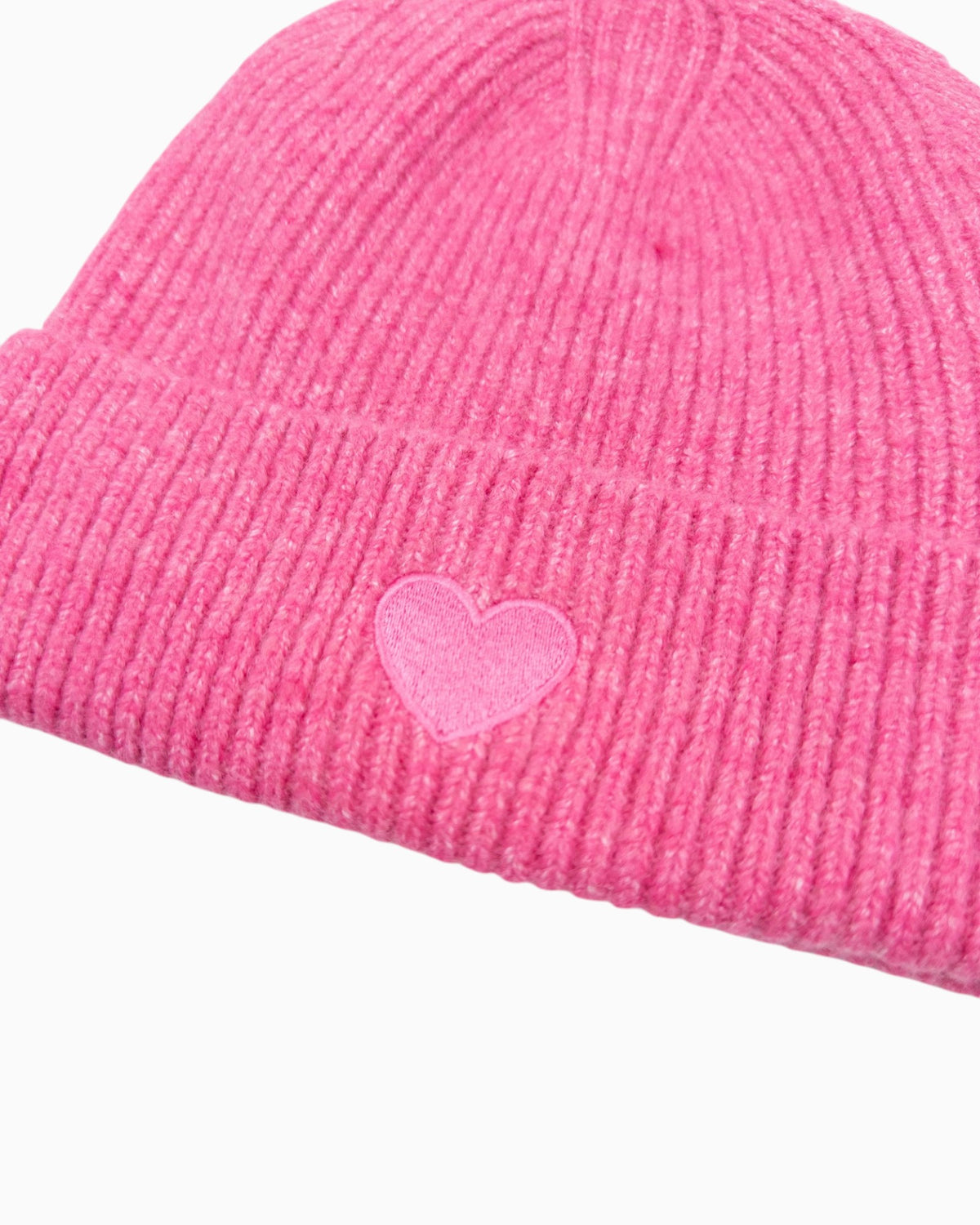 Mütze Herz meliert pink