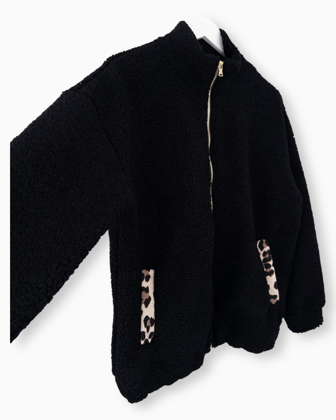 Teddy Jacke schwarz