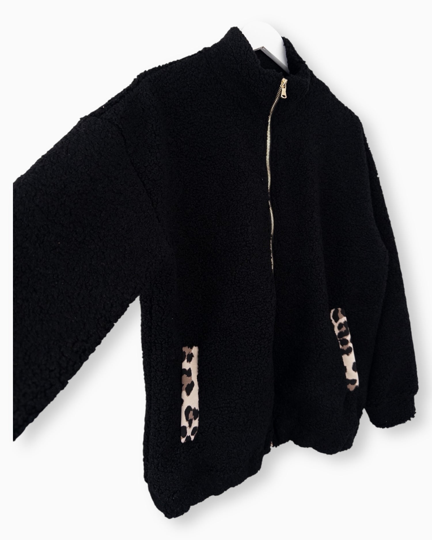 Teddy Jacke schwarz