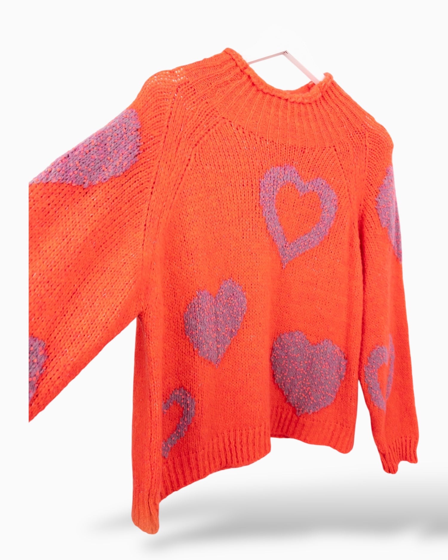 Pullover Herz koralle