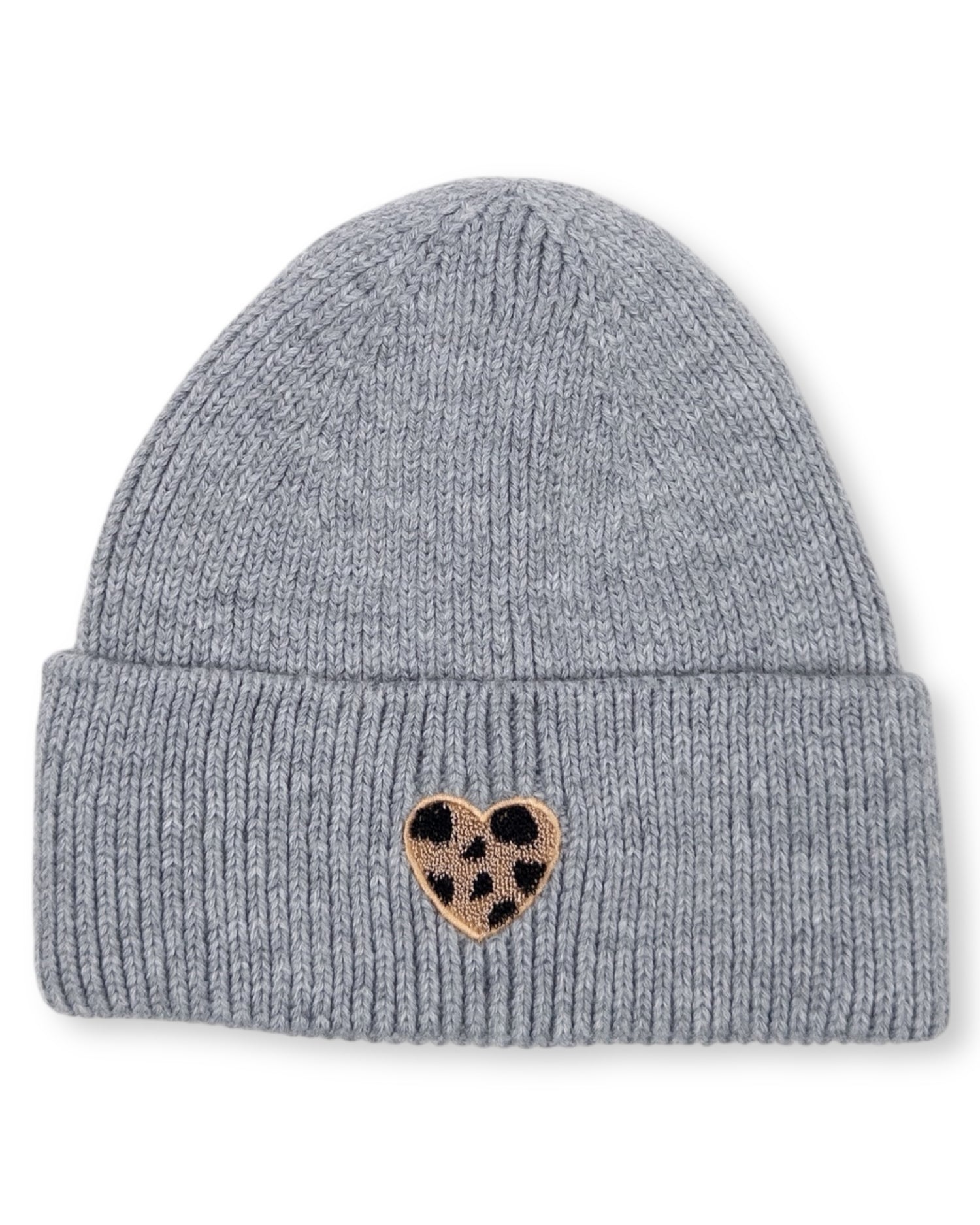 Mütze Leo Herz hellgrau Gr. L