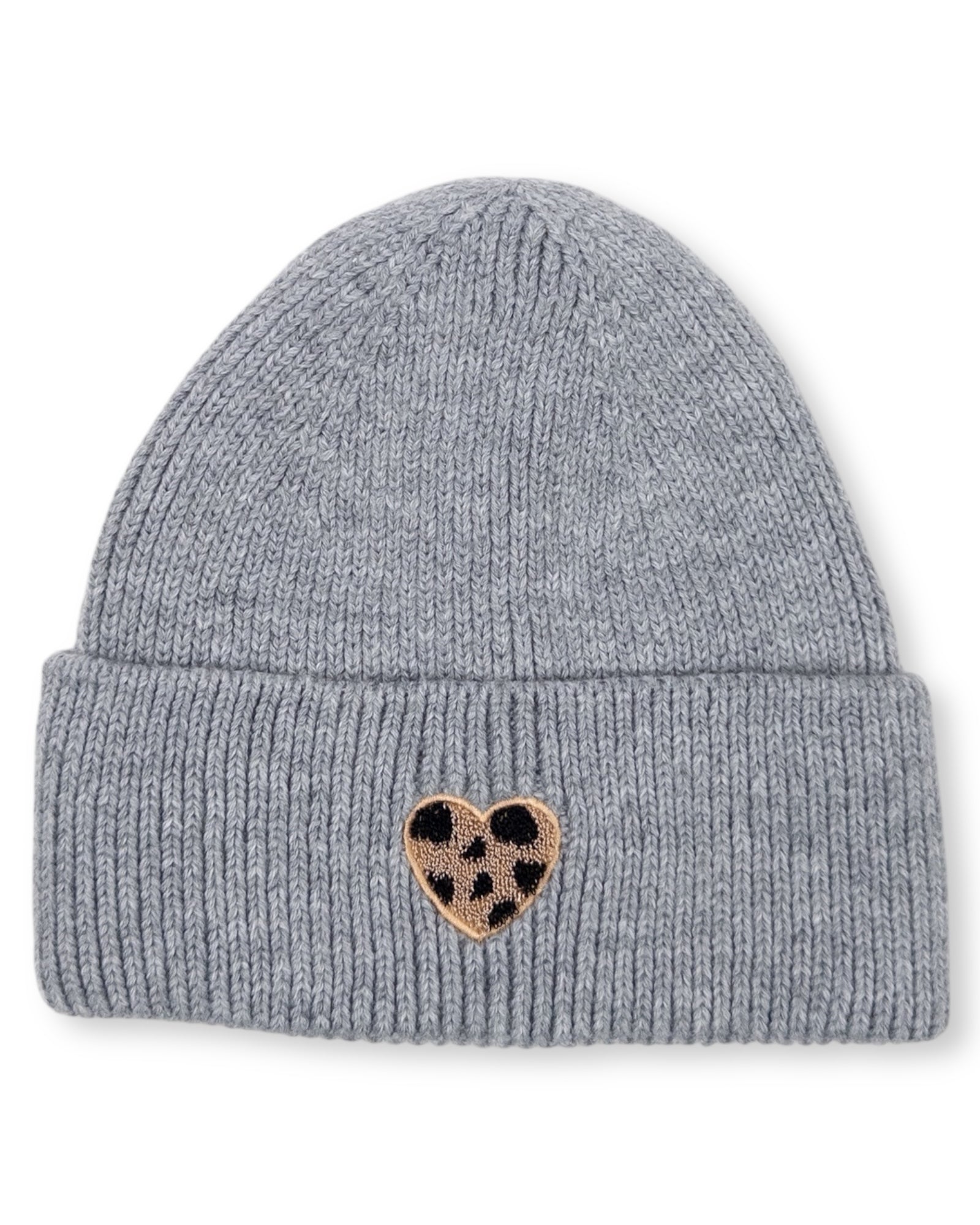 Mütze Leo Herz hellgrau Gr. L