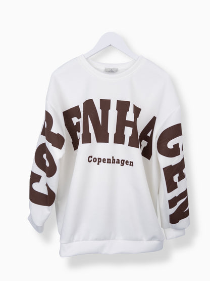 Oversize Sweatshirt Copenhagen weiß
