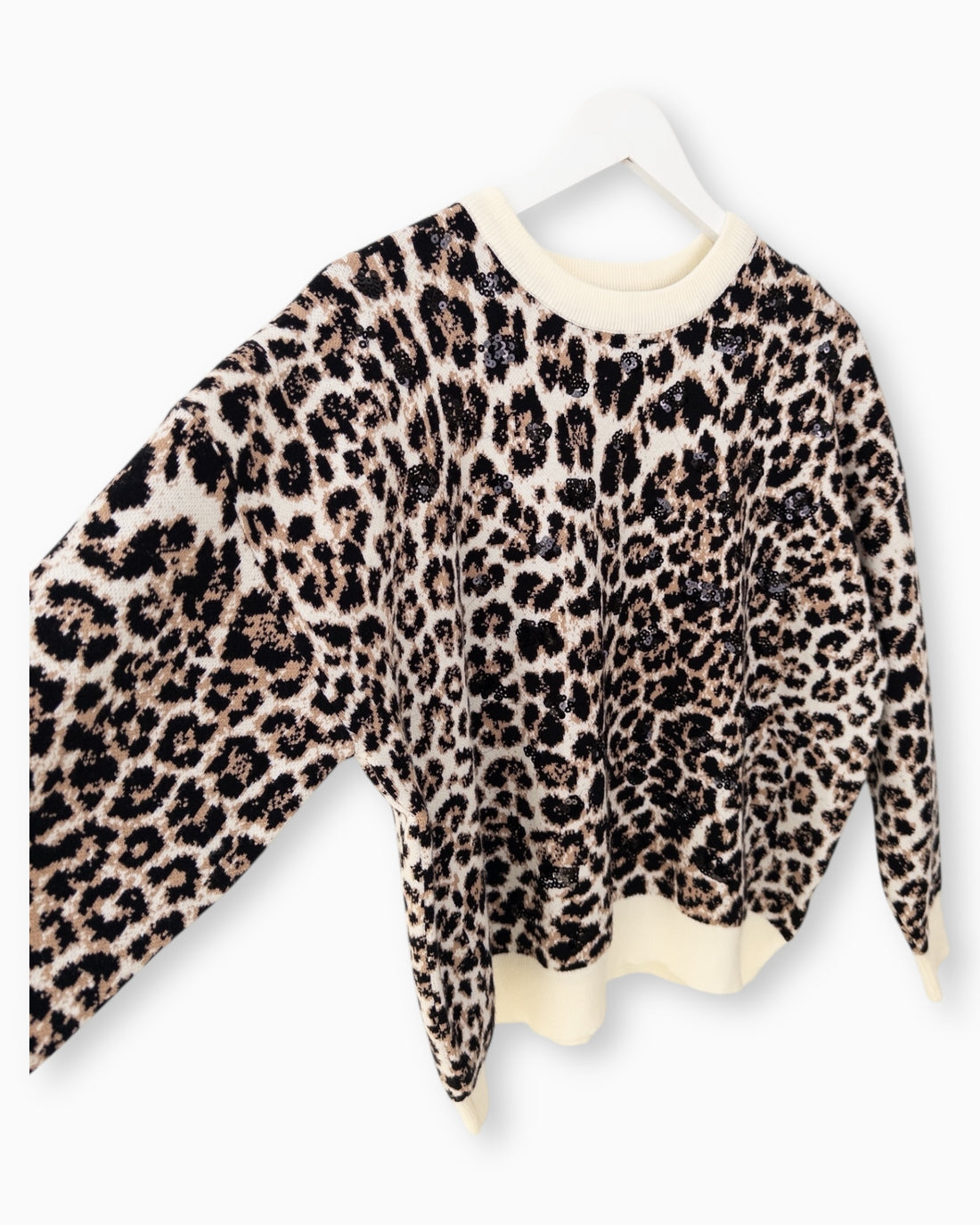 Leo Pullover creme schwarz