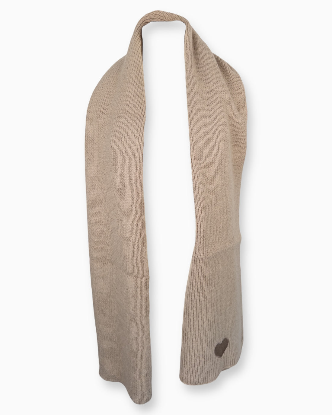 Herz Schal beige
