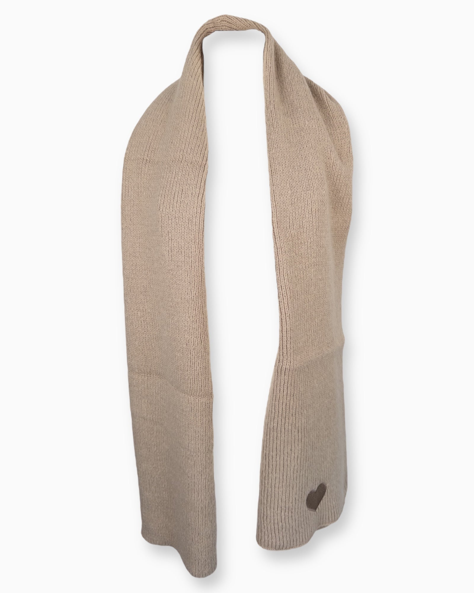 Herz Schal beige