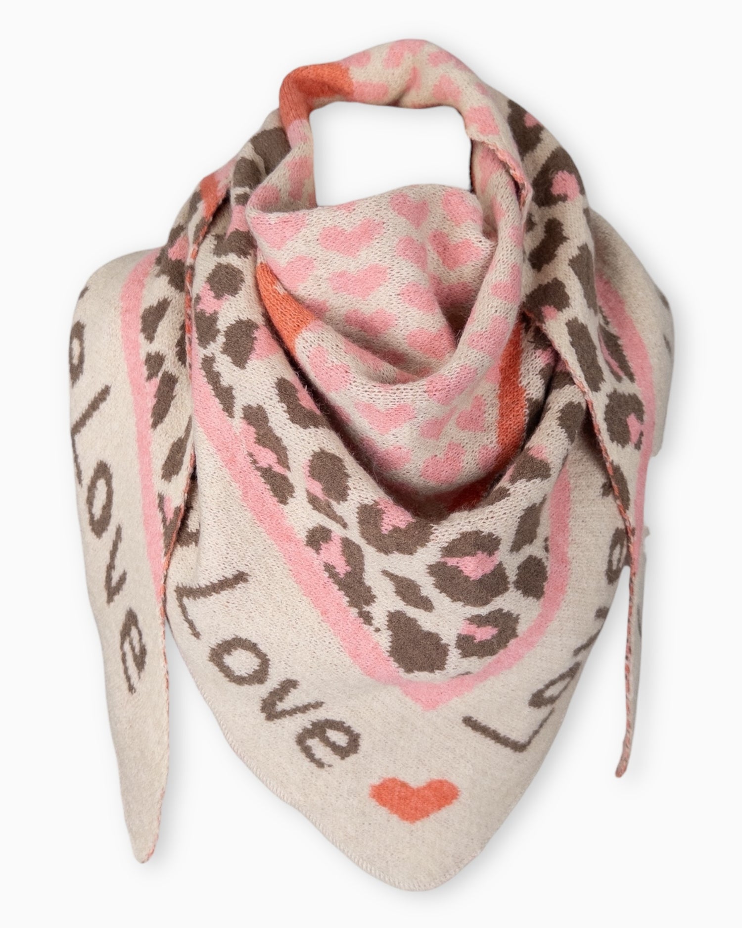 Dreieckstuch Love is Love sand rosa