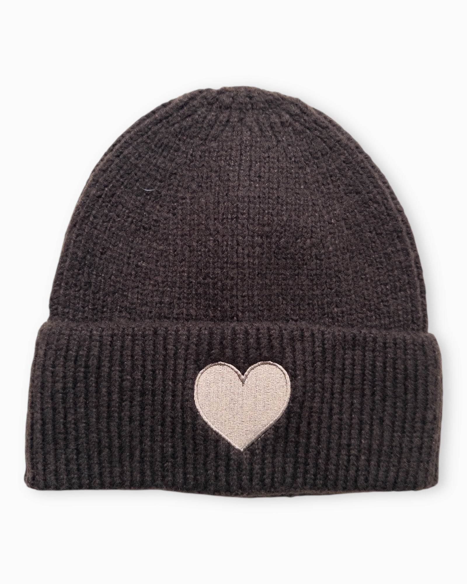 Mütze Herz dunkelbraun