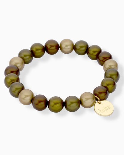 Perlenarmband Fiola oliv