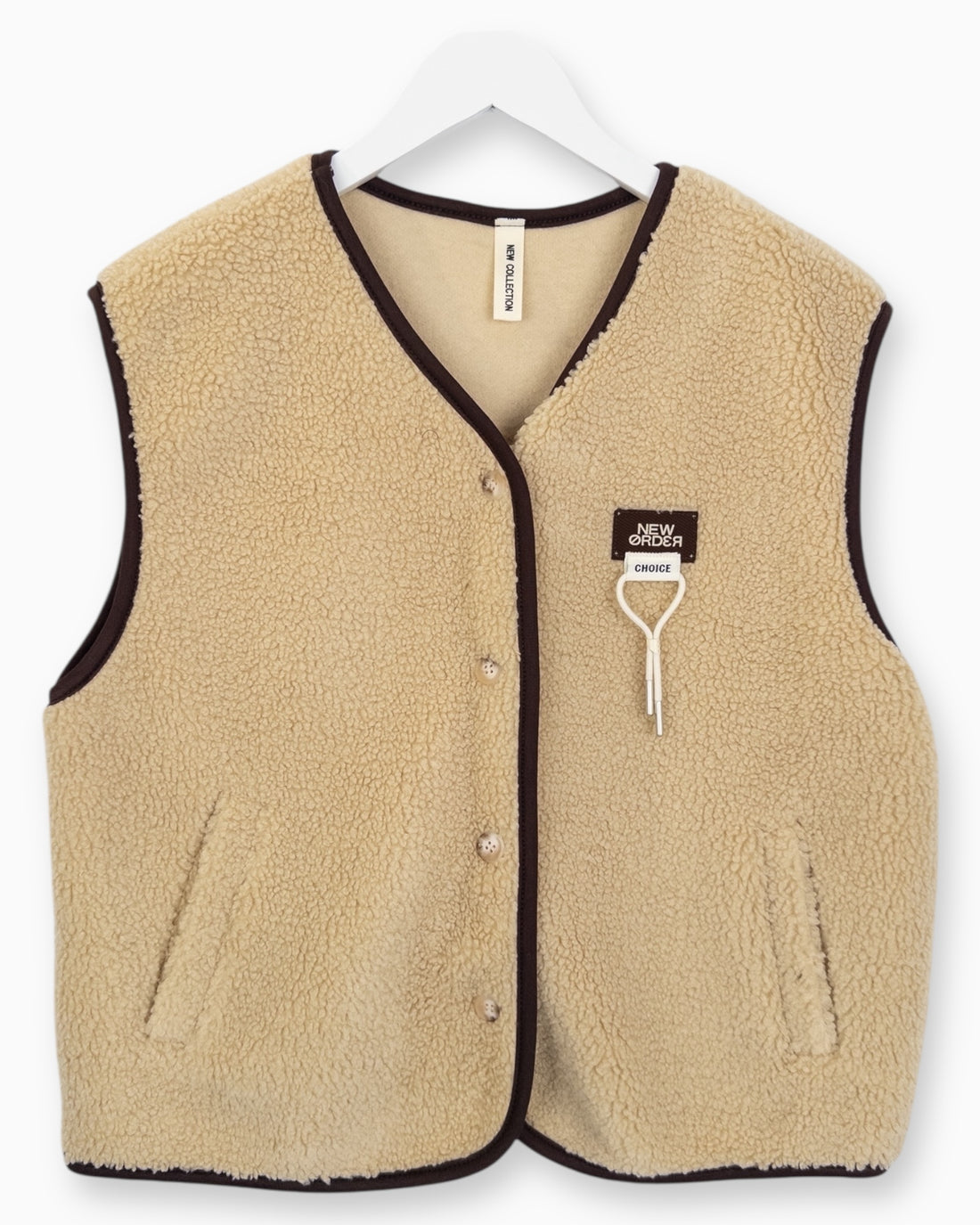 Teddy Weste Choice beige braun