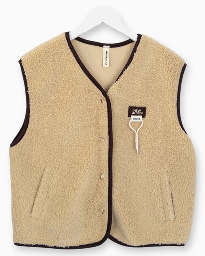 Teddy Weste Choice beige braun