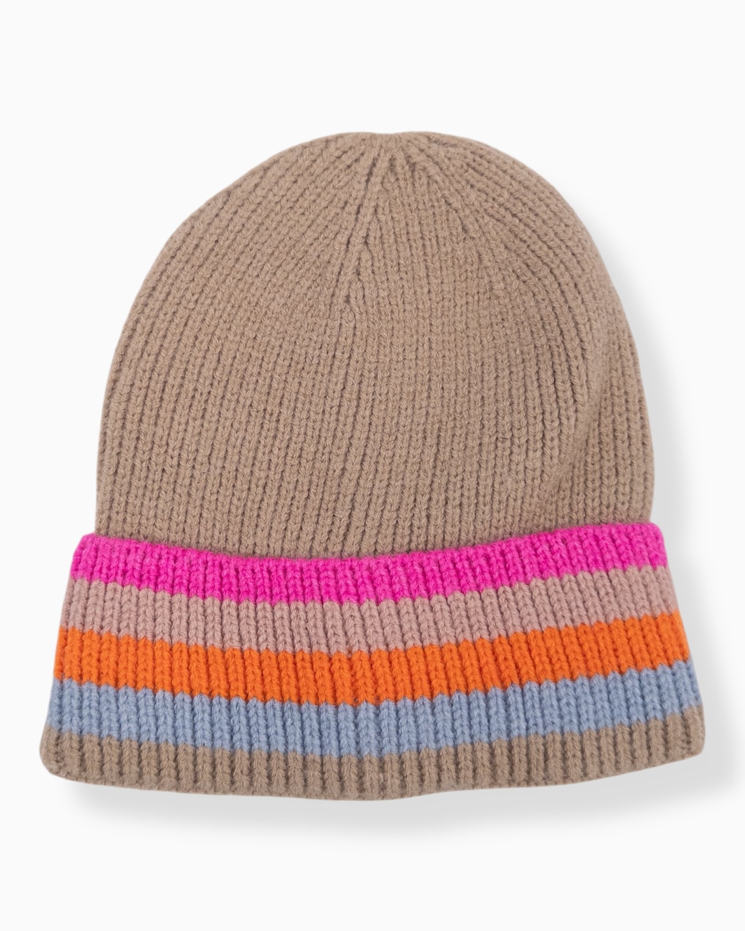 Strickmütze Rainbow braun